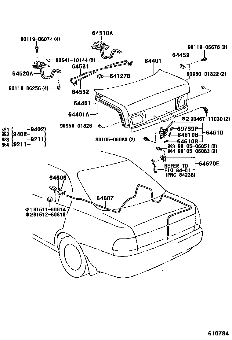 6105 — LUGGAGE COMPARTMENT DOOR & LOCK