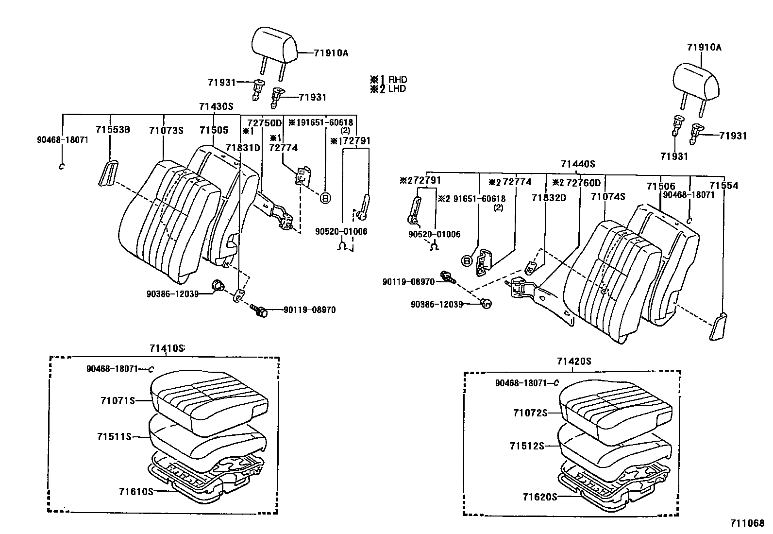 7101 — FRONT SEAT & SEAT TRACK