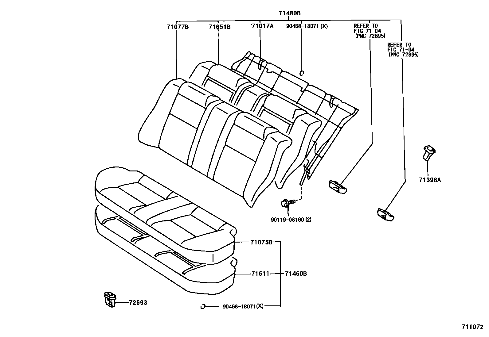 7102 — REAR SEAT & SEAT TRACK