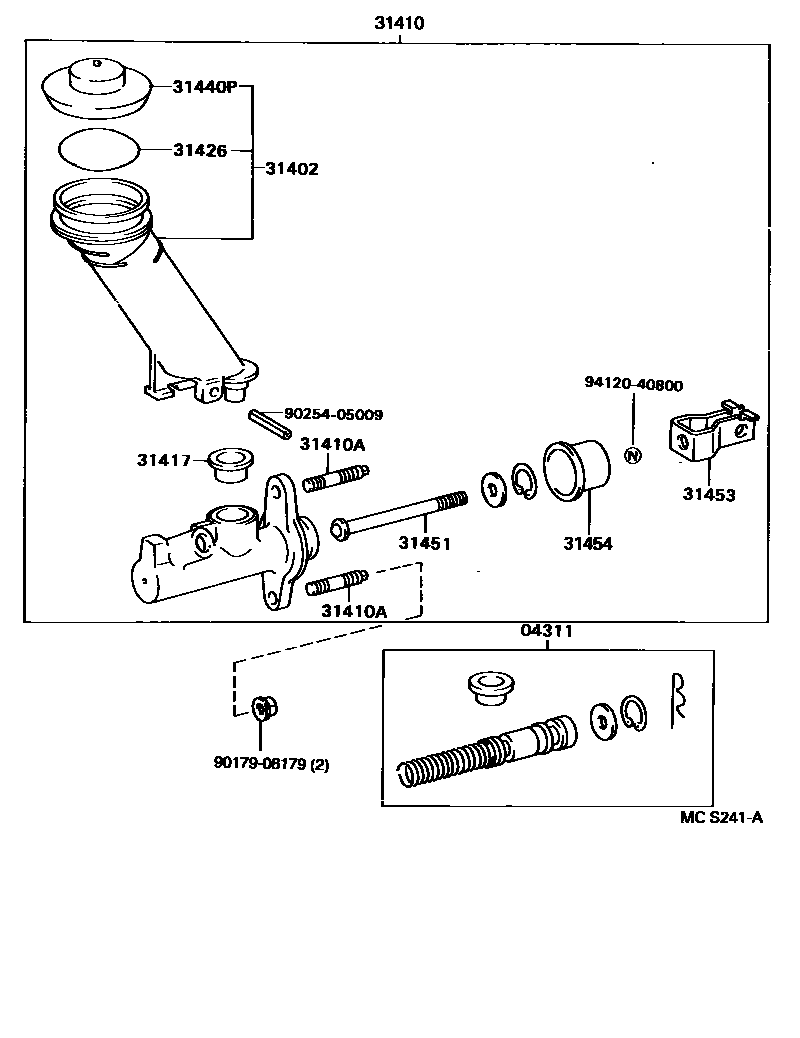 3103 — CLUTCH MASTER CYLINDER