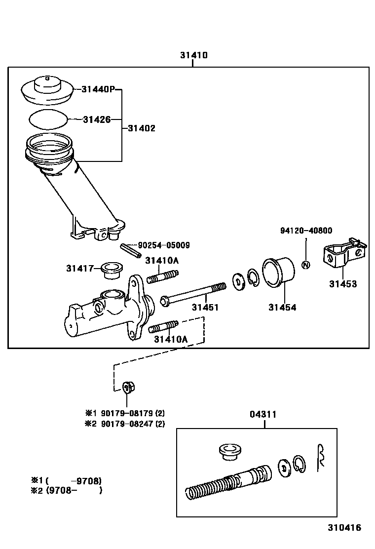 3103 — CLUTCH MASTER CYLINDER