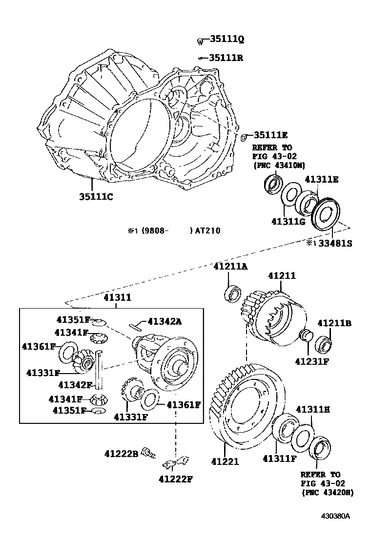 4301 — FRONT AXLE HOUSING & DIFFERENTIAL