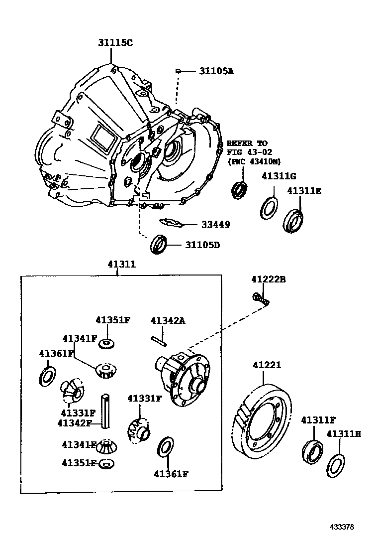 4301 — FRONT AXLE HOUSING & DIFFERENTIAL