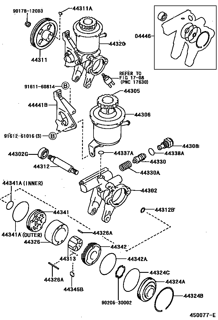 4502 — VANE PUMP & RESERVOIR (POWER STEERING)
