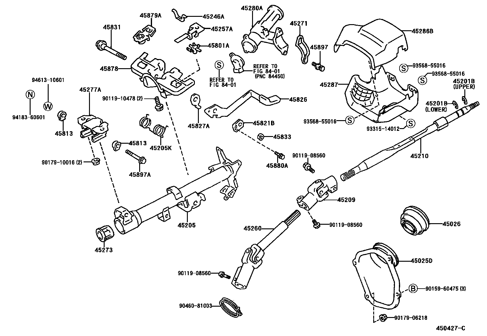 4501 — STEERING COLUMN & SHAFT