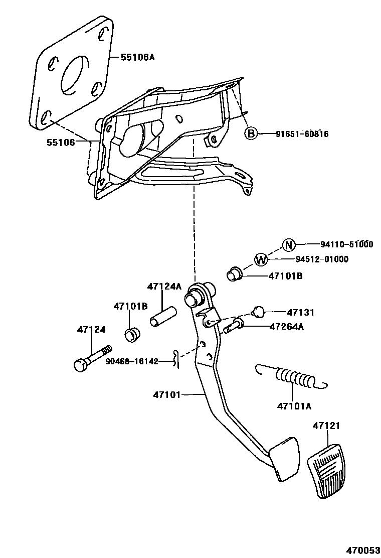 4701 — BRAKE PEDAL & BRACKET