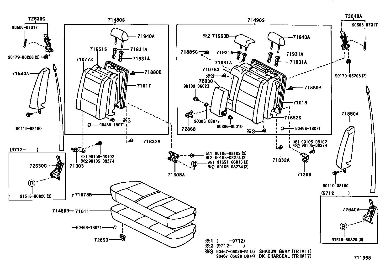 7102 — REAR SEAT & SEAT TRACK