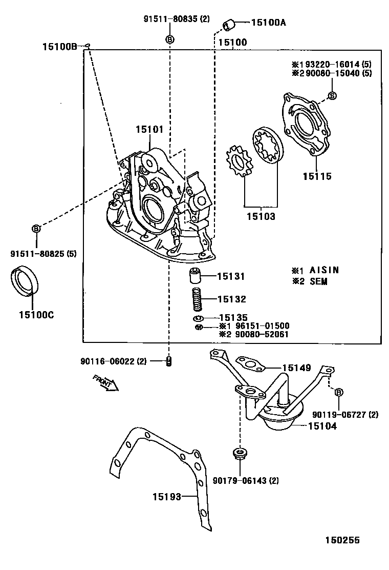 1501 — ENGINE OIL PUMP