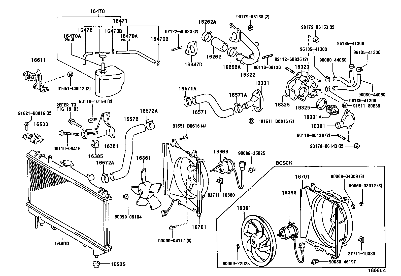 1603 — RADIATOR & WATER OUTLET