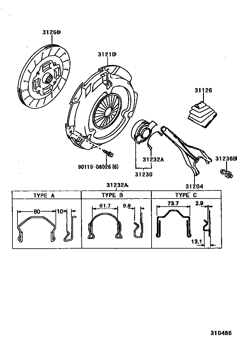 3101 — CLUTCH & RELEASE FORK