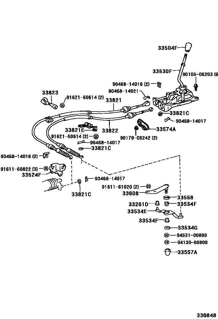 3312 — SHIFT LEVER & RETAINER