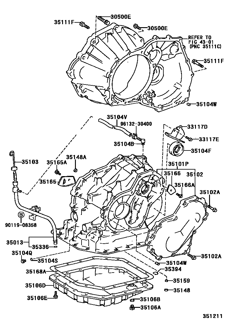 3503 — TRANSMISSION CASE & OIL PAN (ATM)