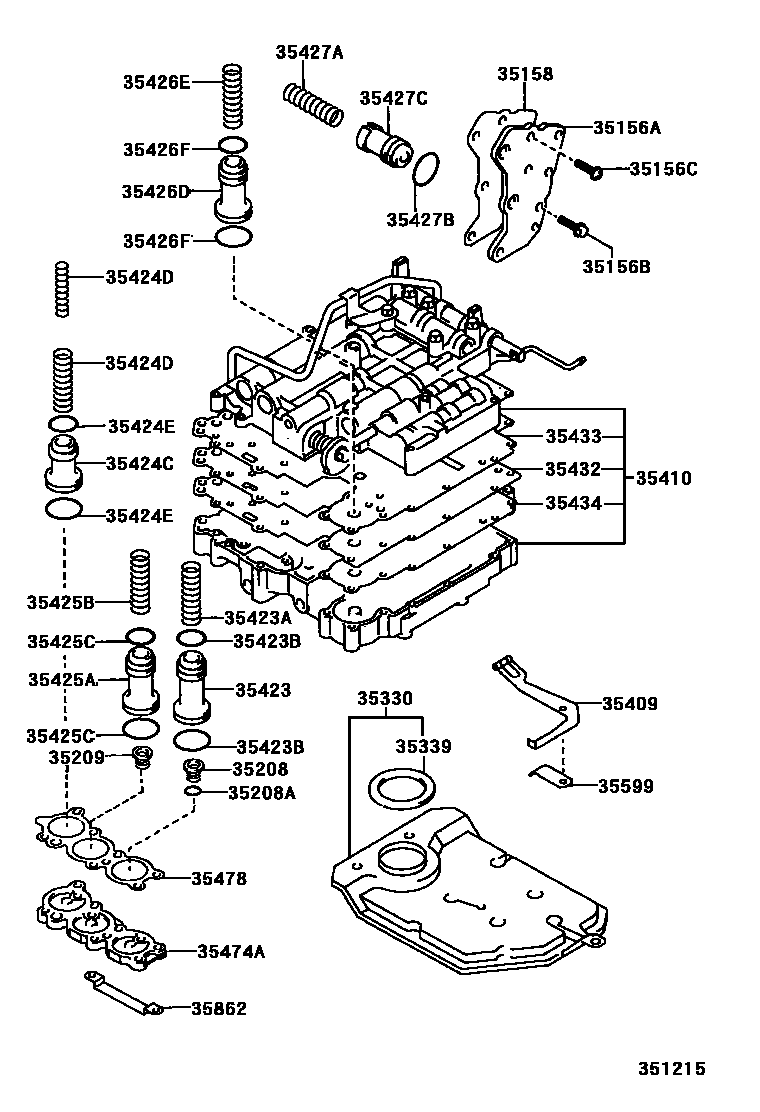 3512 — VALVE BODY & OIL STRAINER (ATM)
