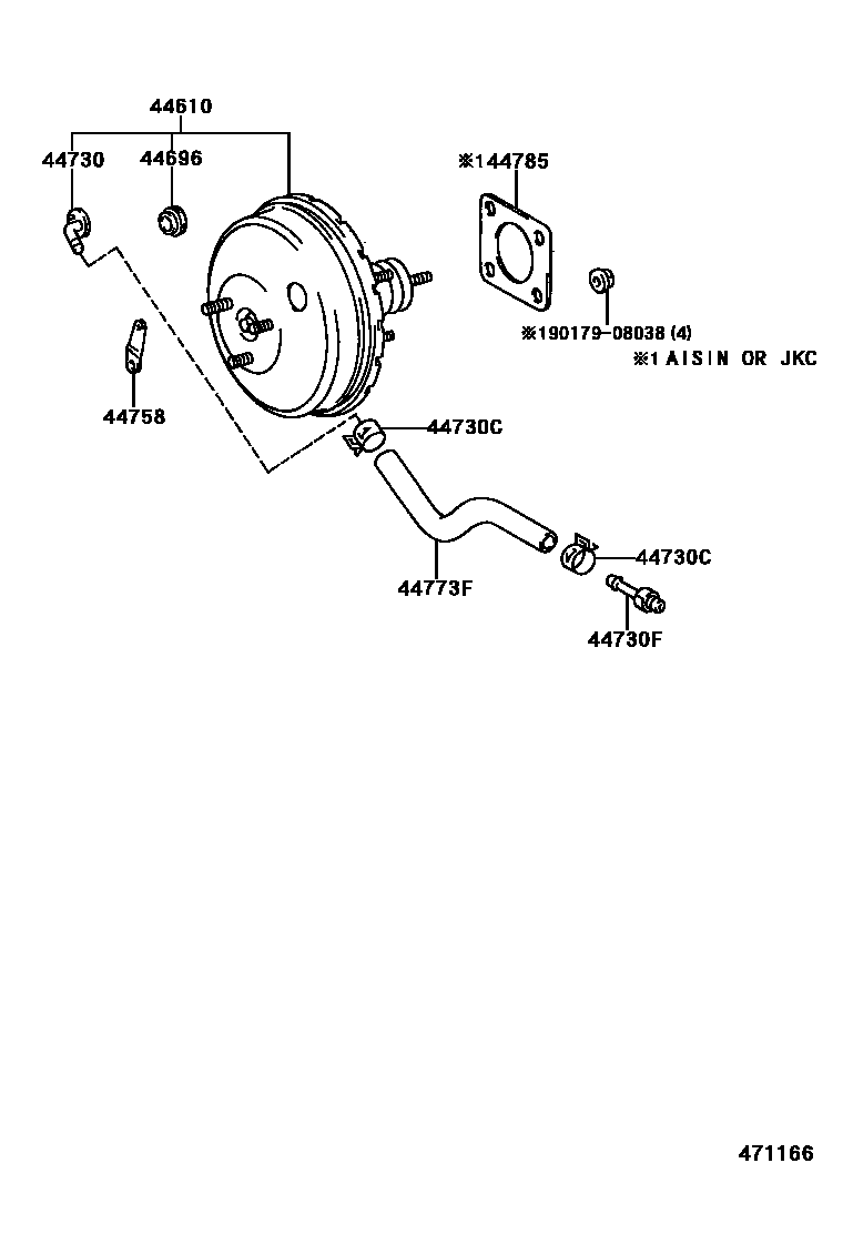 4703 — BRAKE BOOSTER & VACUUM TUBE