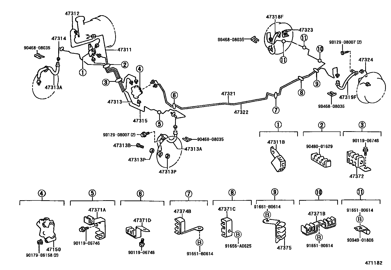 4708 — BRAKE TUBE & CLAMP