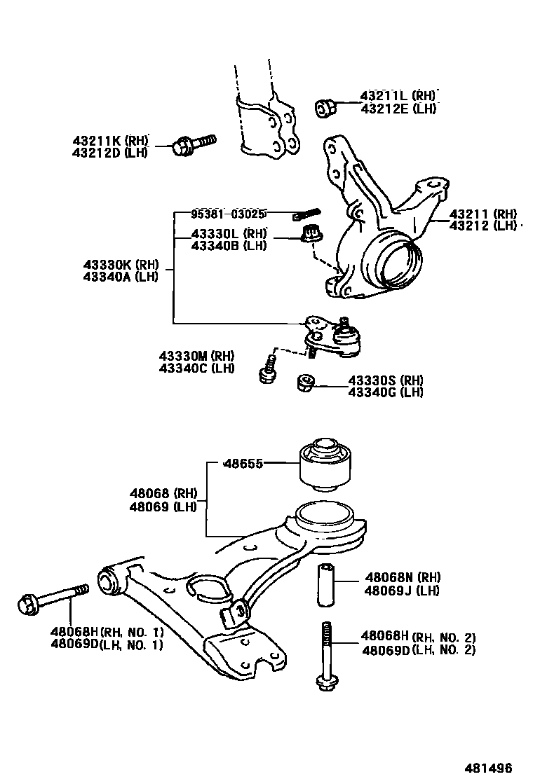 4802 — FRONT AXLE ARM & STEERING KNUCKLE