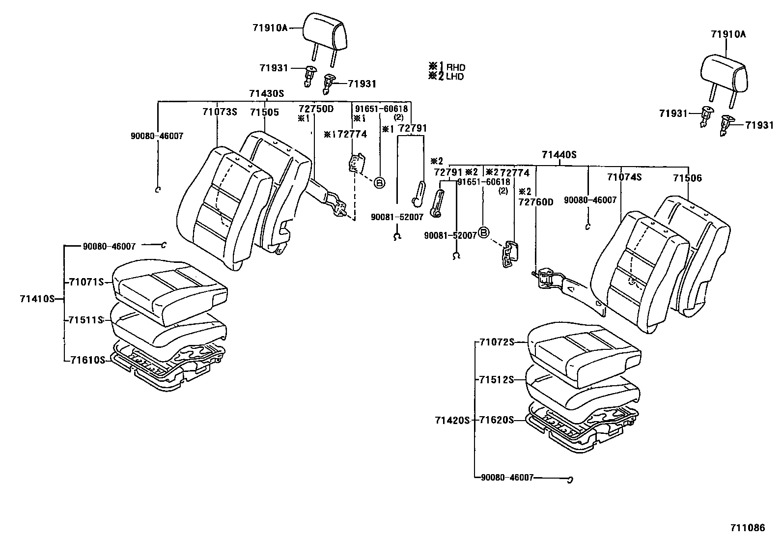 7101 — FRONT SEAT & SEAT TRACK