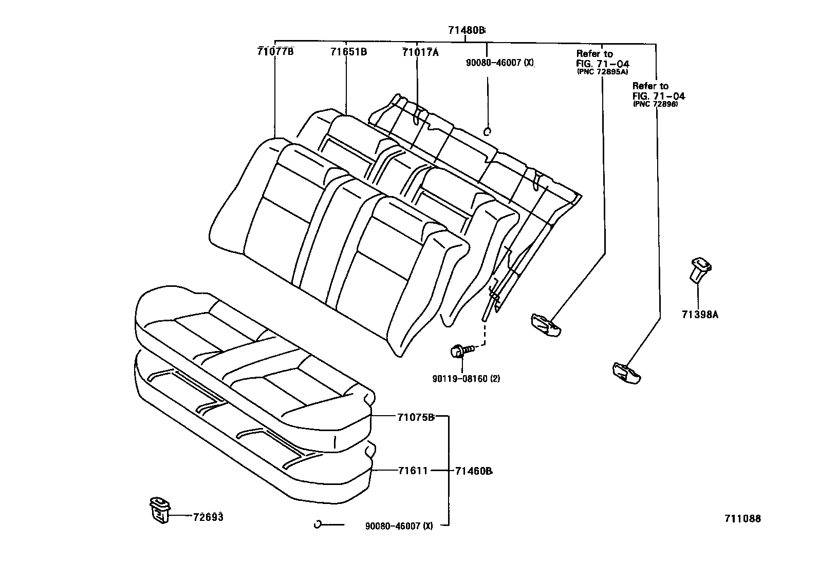 7102 — REAR SEAT & SEAT TRACK