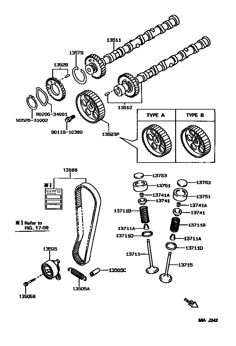 1302 — CAMSHAFT & VALVE