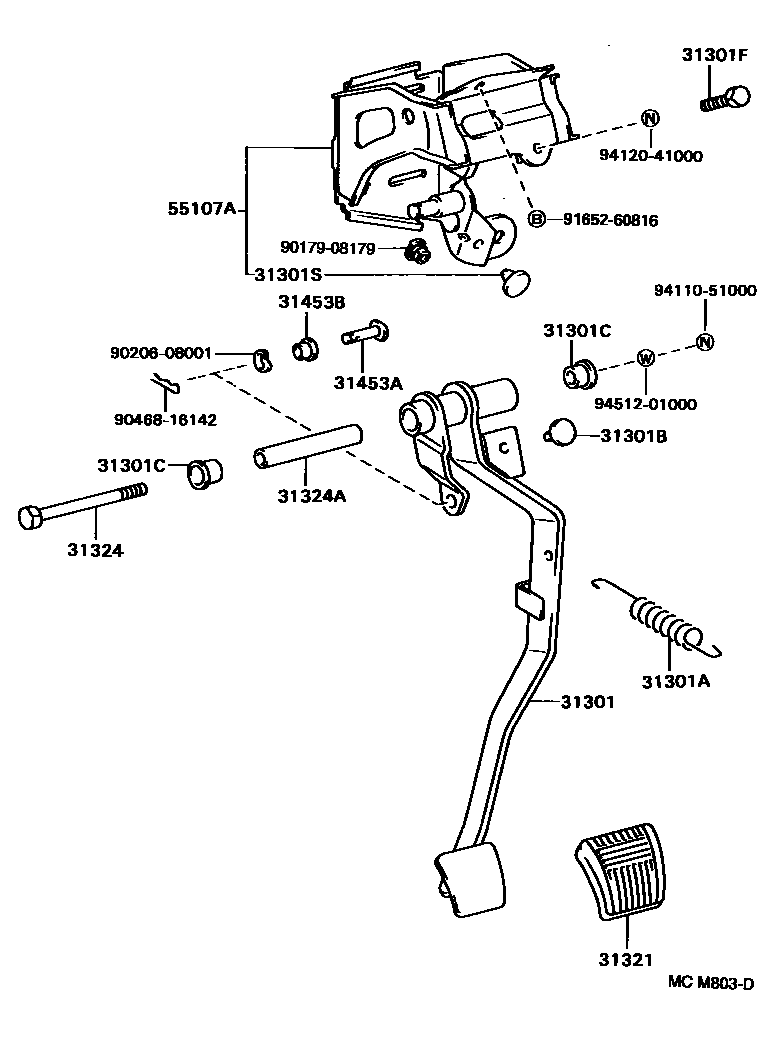 3102 — CLUTCH PEDAL & FLEXIBLE HOSE