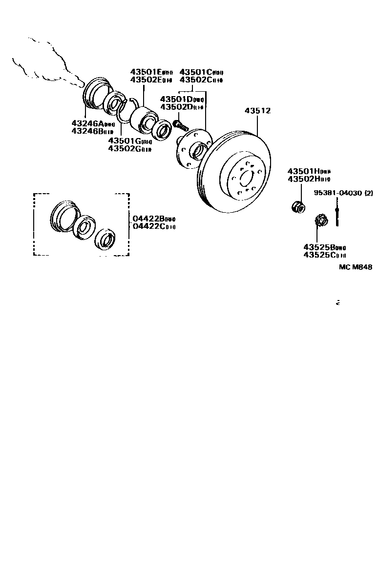 4303 — FRONT AXLE HUB