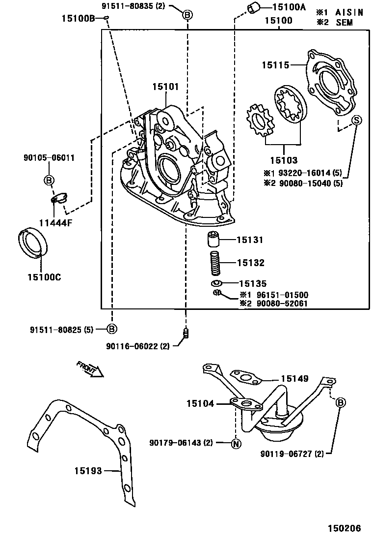 1501 — ENGINE OIL PUMP