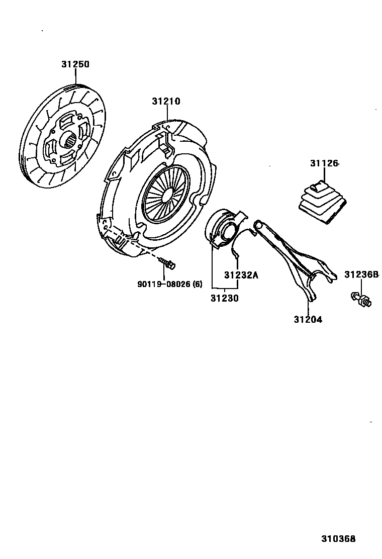 3101 — CLUTCH & RELEASE FORK