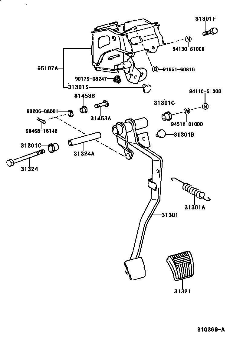 3102 — CLUTCH PEDAL & FLEXIBLE HOSE