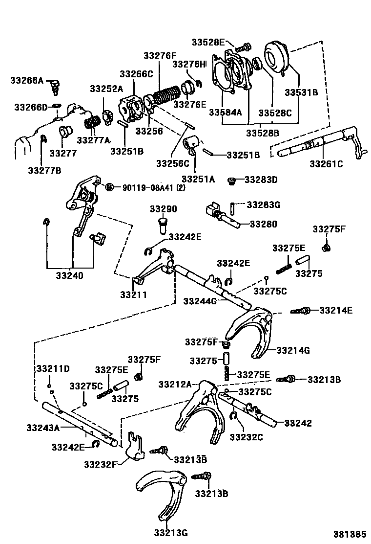 3307 — GEAR SHIFT FORK & LEVER SHAFT (MTM)