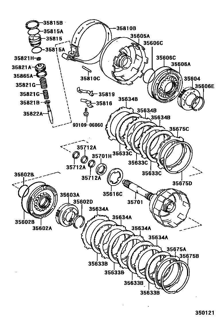 3507 — BRAKE BAND & MULTIPLE DISC CLUTCH (ATM)