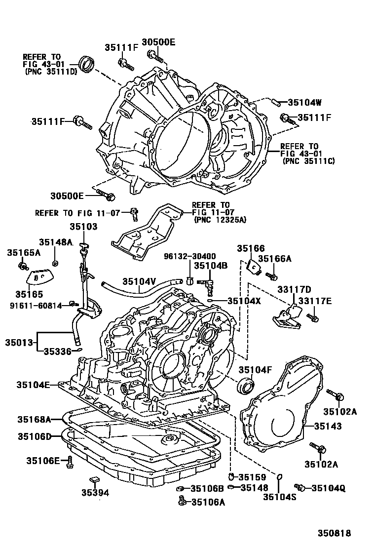 3503 — TRANSMISSION CASE & OIL PAN (ATM)