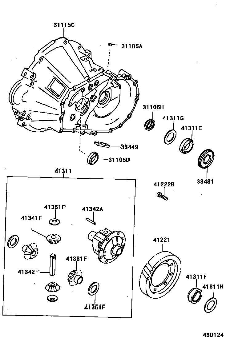 4301 — FRONT AXLE HOUSING & DIFFERENTIAL