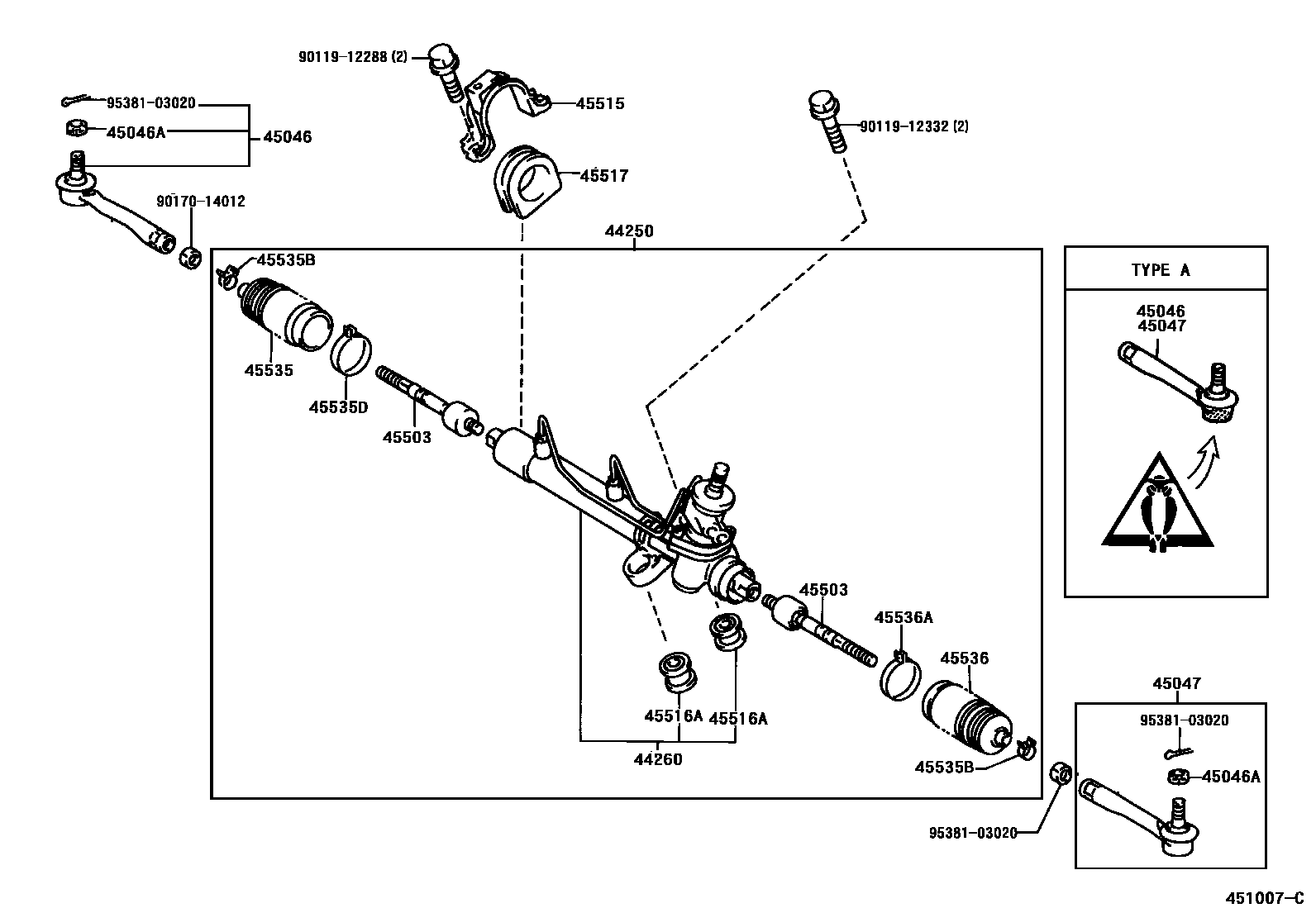 4505 — FRONT STEERING GEAR & LINK