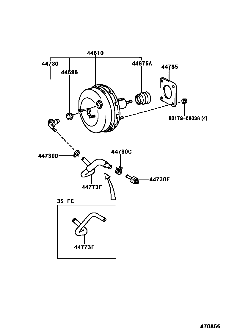 4703 — BRAKE BOOSTER & VACUUM TUBE
