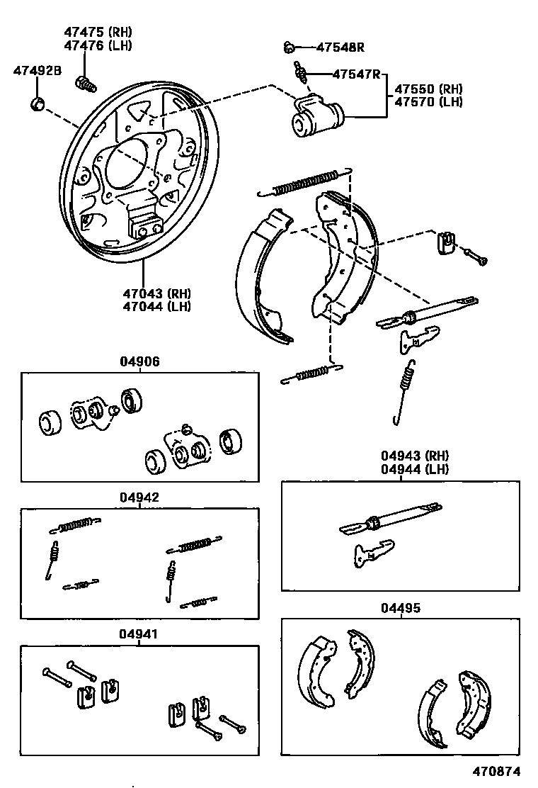 4706 — REAR DRUM BRAKE WHEEL CYLINDER & BACKING PLATE