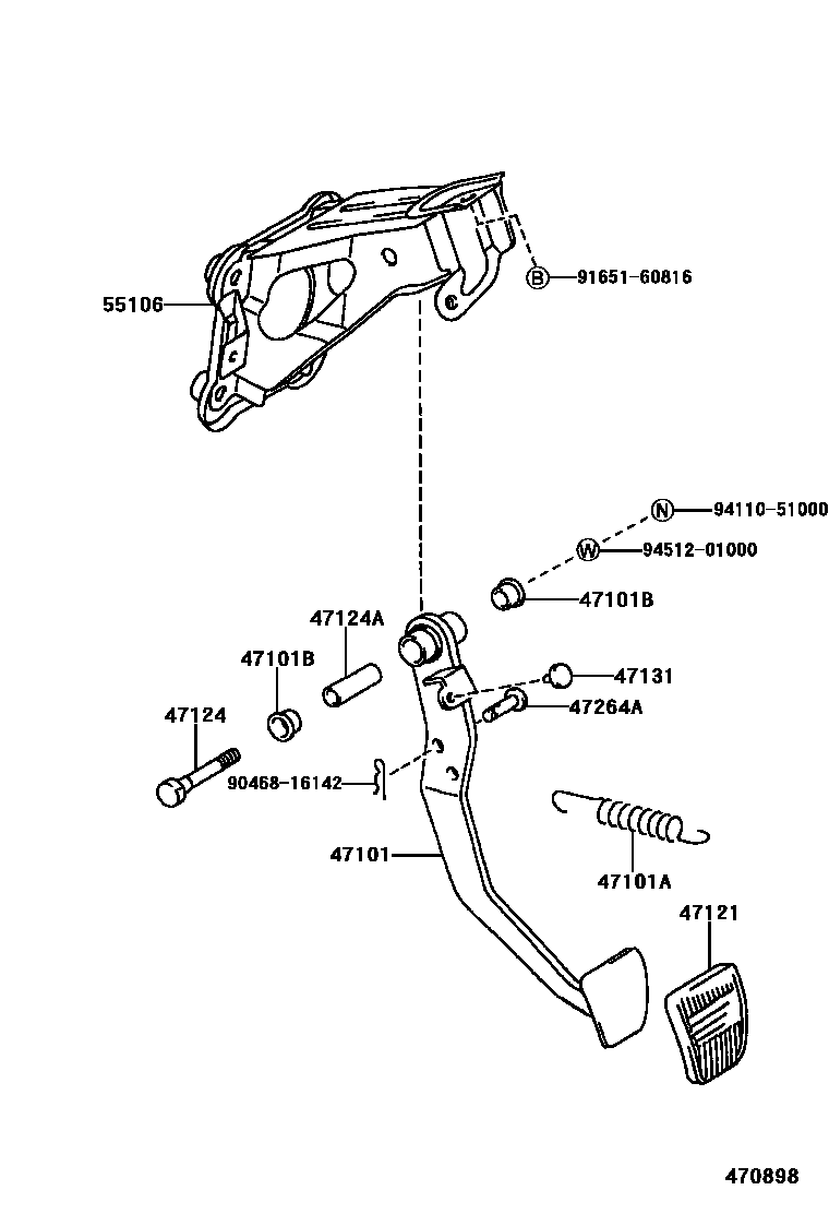 4701 — BRAKE PEDAL & BRACKET