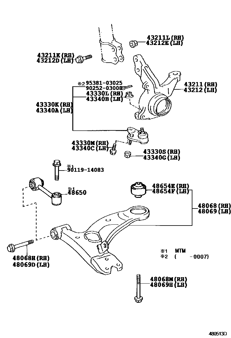 4802 — FRONT AXLE ARM & STEERING KNUCKLE