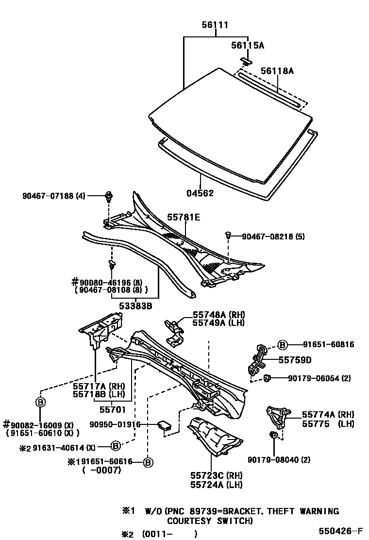 5503 — COWL PANEL & WINDSHIELD GLASS