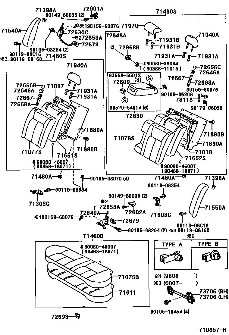 7102 — REAR SEAT & SEAT TRACK