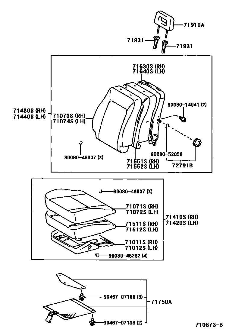 7101 — FRONT SEAT & SEAT TRACK