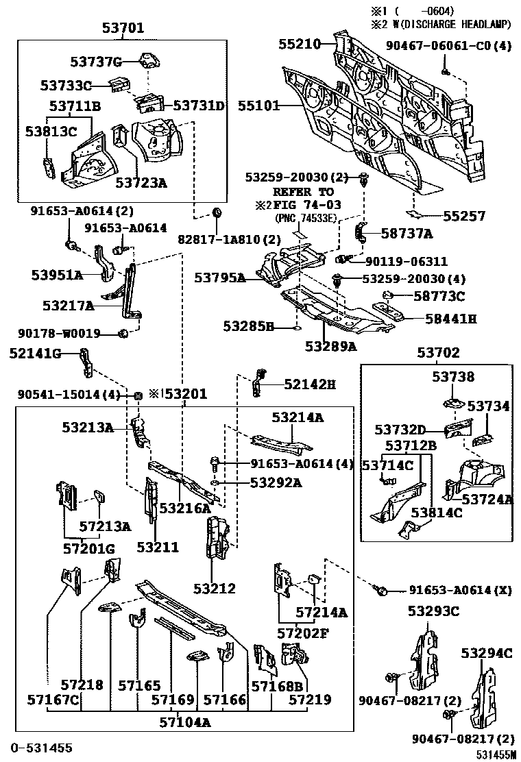 5304 — FRONT FENDER APRON & DASH PANEL