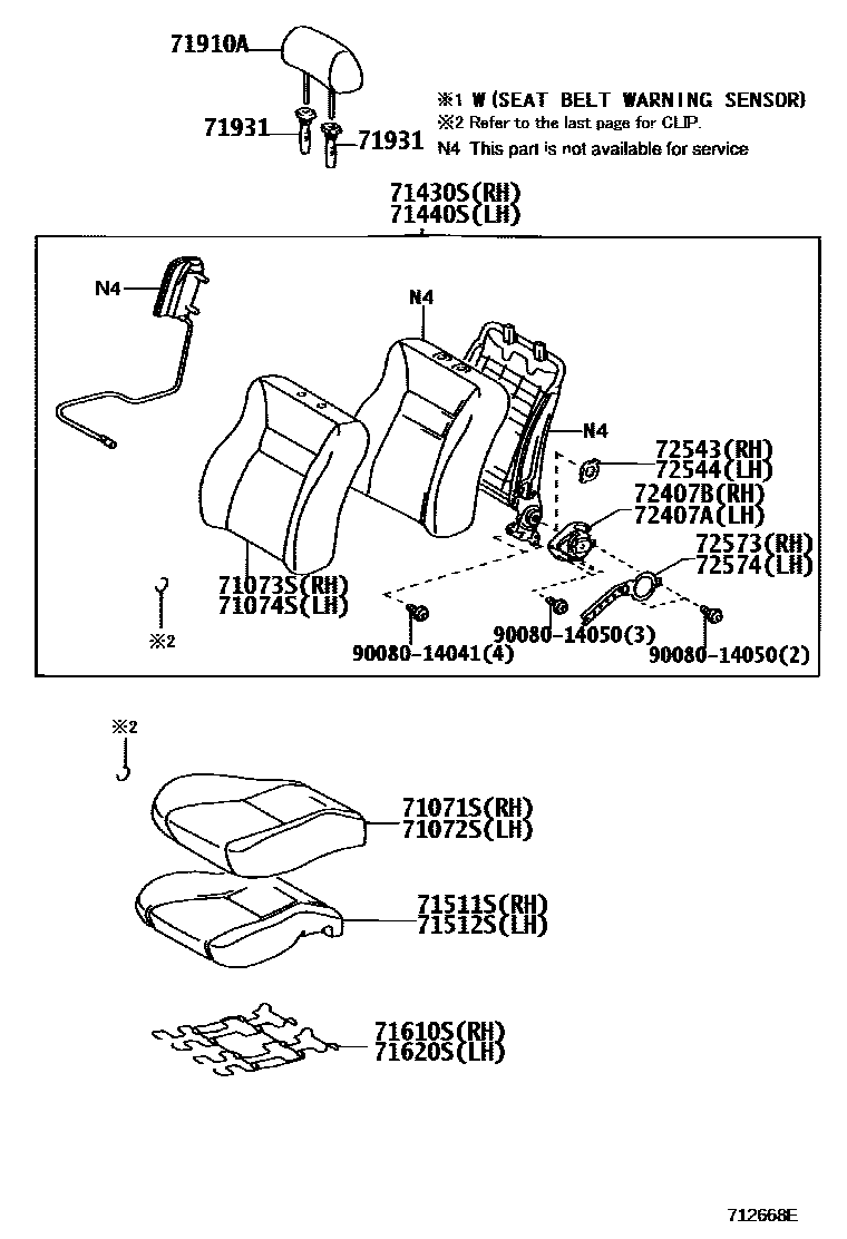 7101 — FRONT SEAT & SEAT TRACK