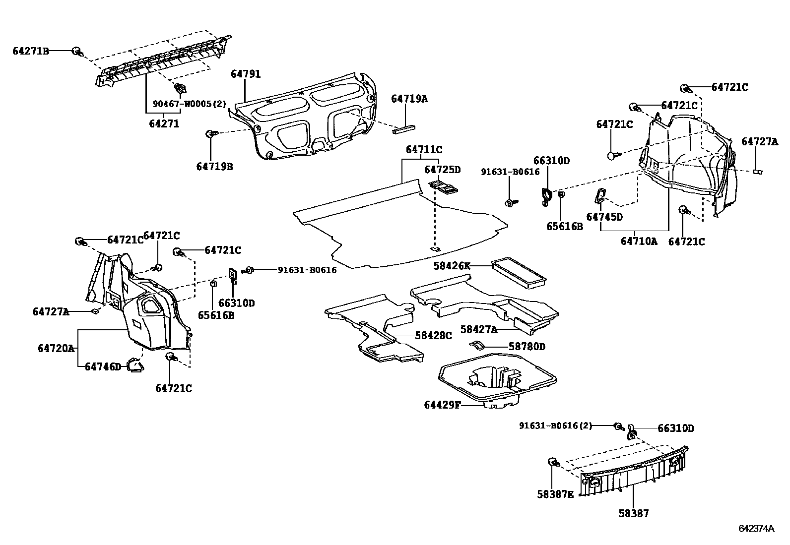 6403 — PACKAGE TRAY PANEL & LUGGAGE COMPARTMENT MAT
