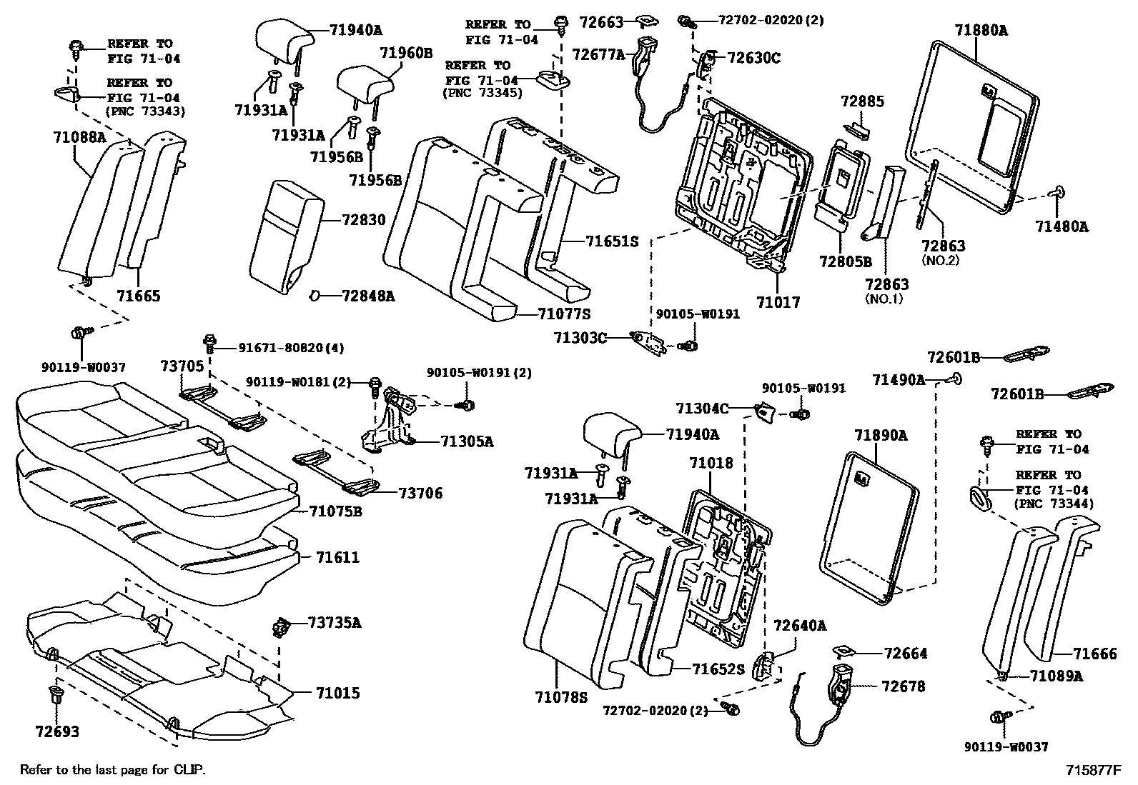 7102 — REAR SEAT & SEAT TRACK