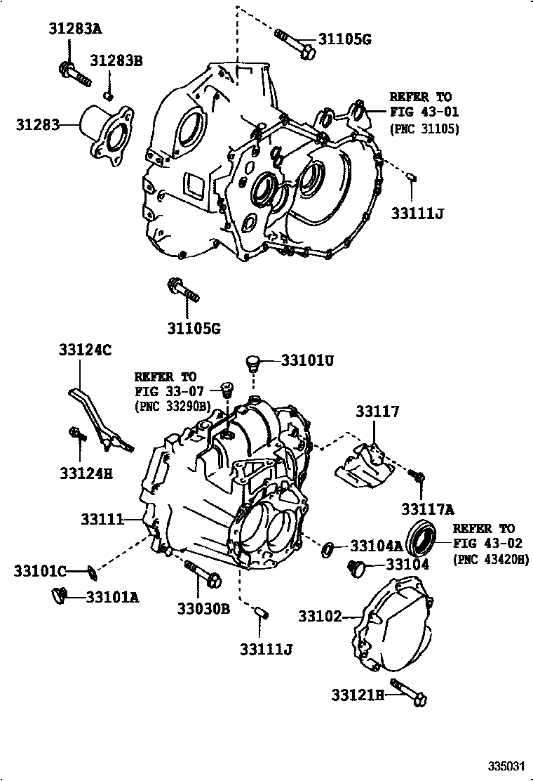 3302 — CLUTCH HOUSING & TRANSMISSION CASE (MTM)