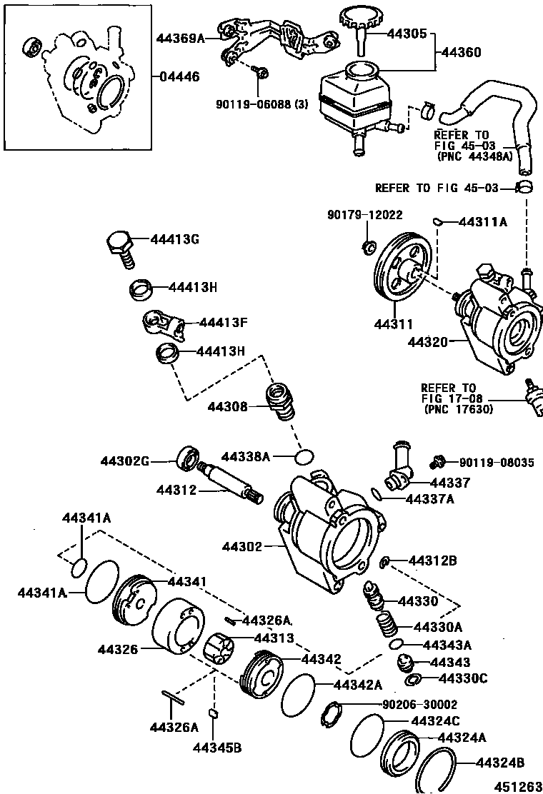 4502 — VANE PUMP & RESERVOIR (POWER STEERING)