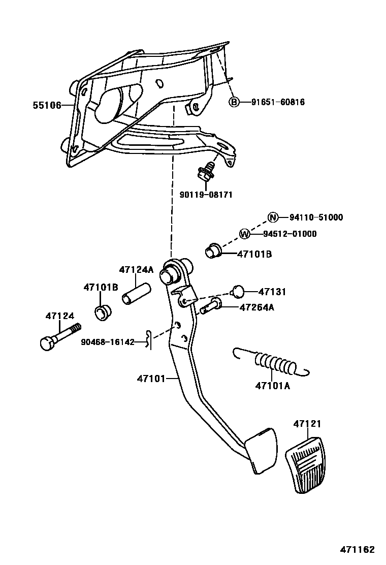 4701 — BRAKE PEDAL & BRACKET