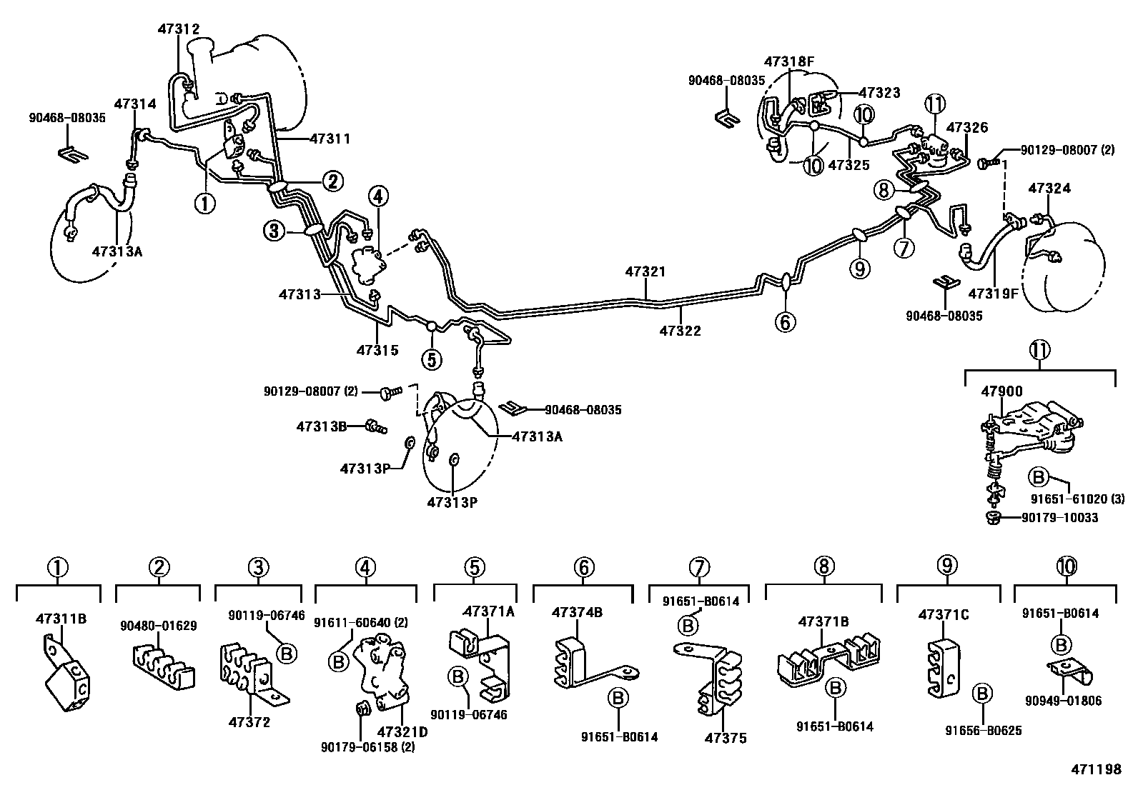 4708 — BRAKE TUBE & CLAMP