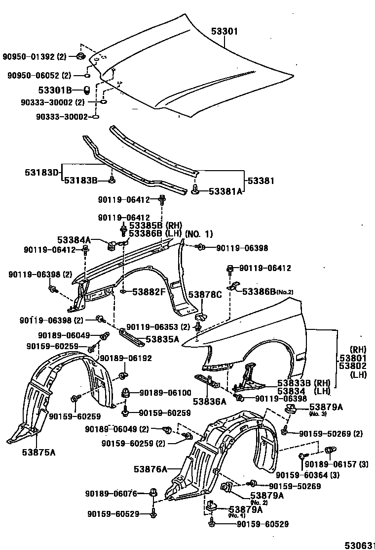 5302 — HOOD & FRONT FENDER