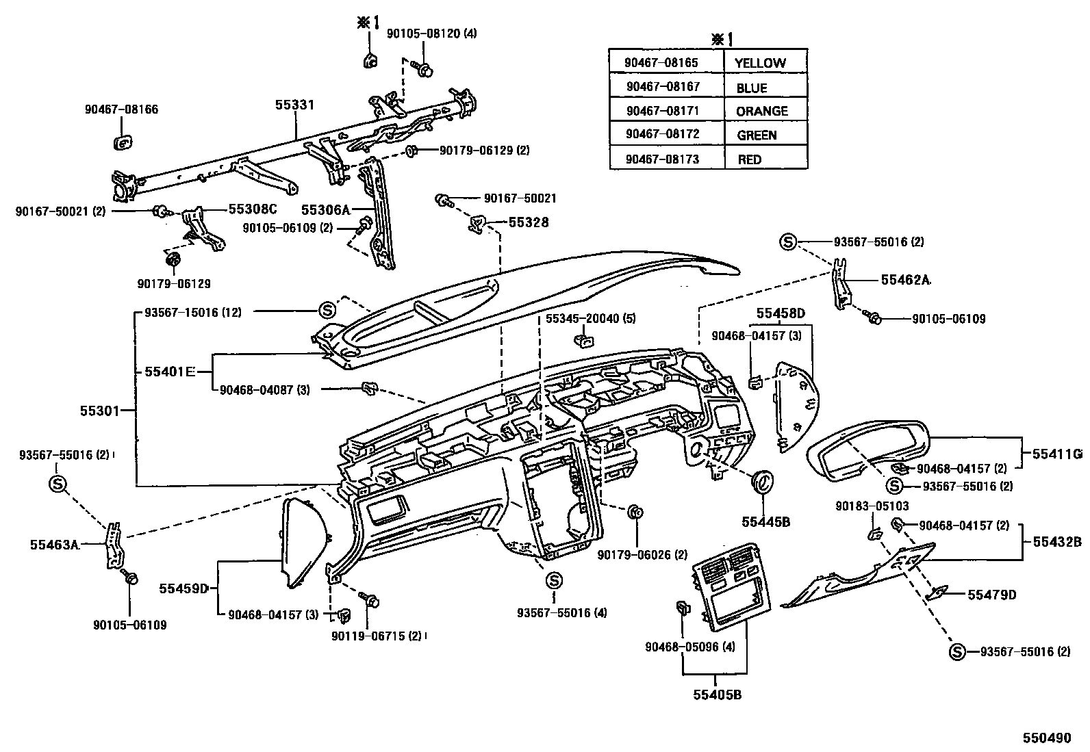 5501 — INSTRUMENT PANEL & GLOVE COMPARTMENT